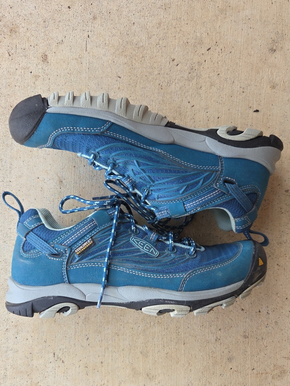 Keen Marshall Waterproof Hiking Shoes Womens 8 Blue Trail Sneakers 1014519